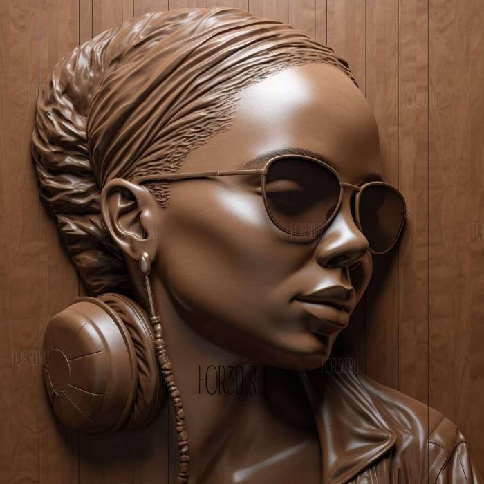 Alicia Keys 2 stl model for CNC